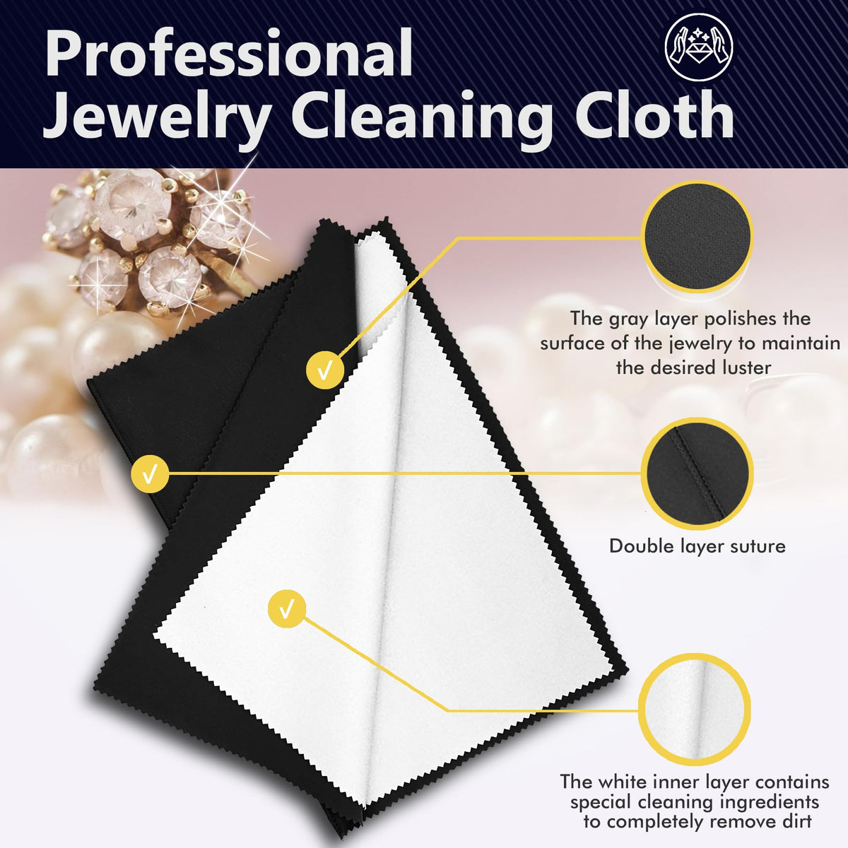 10 PCS Silver polishing Cloth