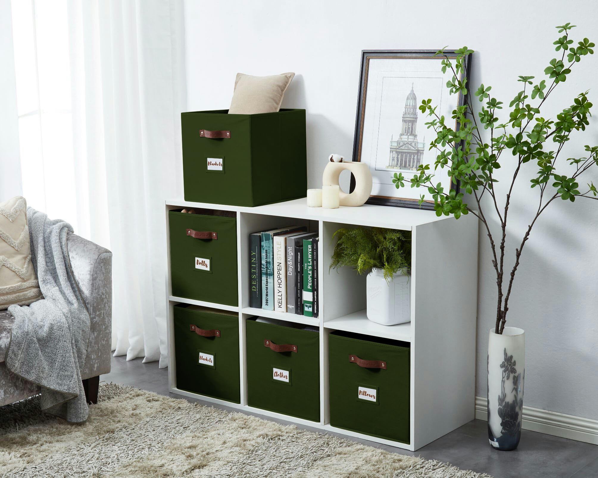 Storage Bins Storage Baskets for Shelves (4 Count)