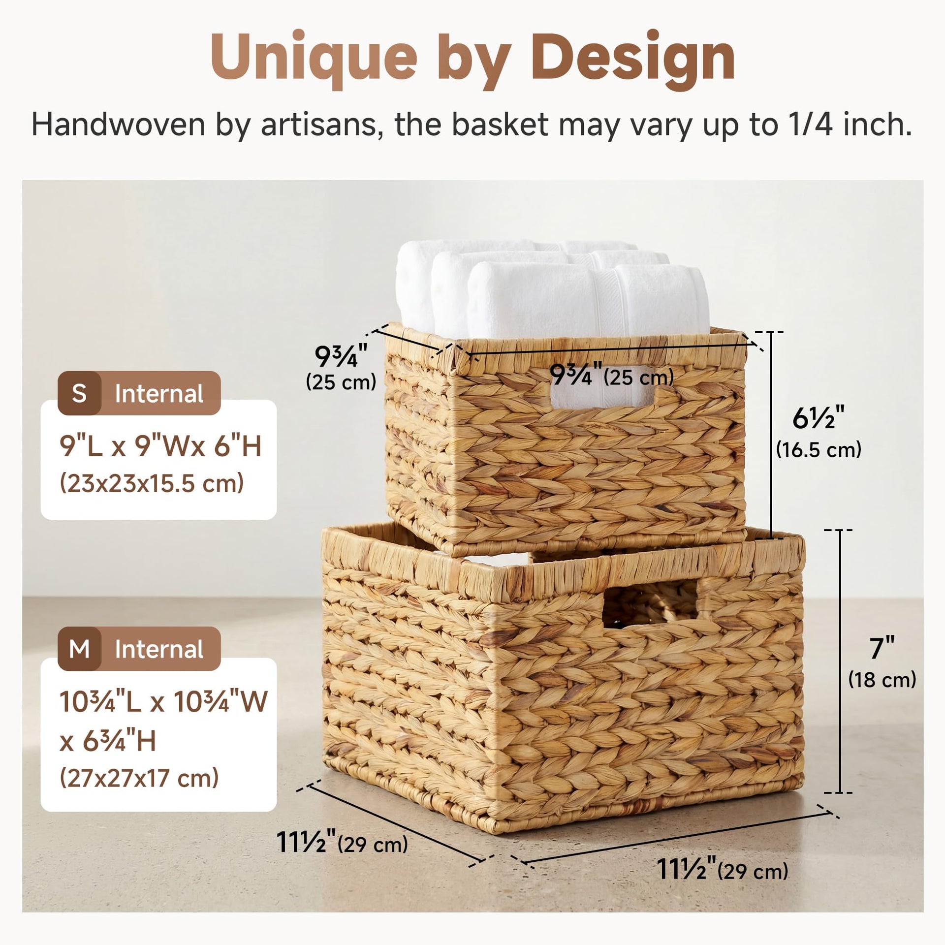 Wicker Baskets for Storage (2 Count)