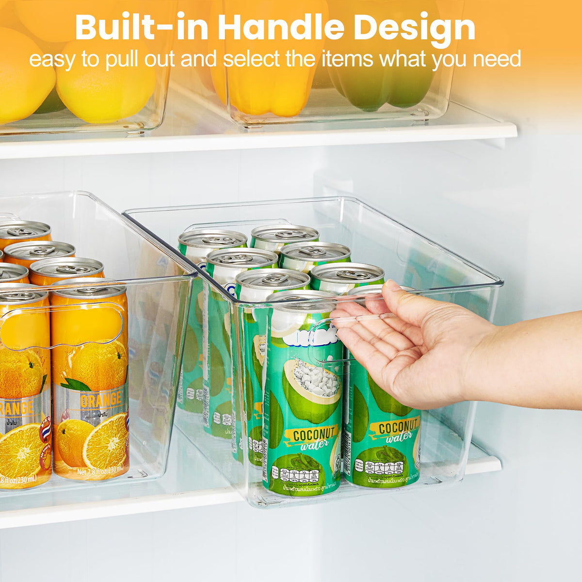 Clear Plastic Storage Organizer Bins (4 Count)