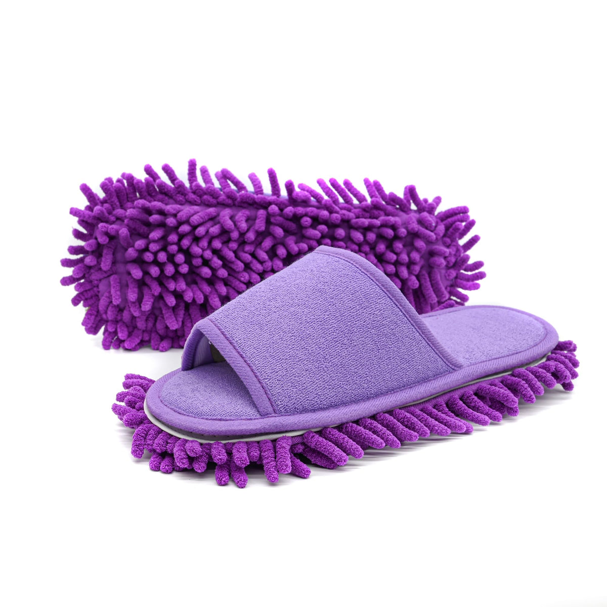 Women's Microfiber Floor Cleaning Mop Slippers with Terry Towel Fabric (150 Gram)