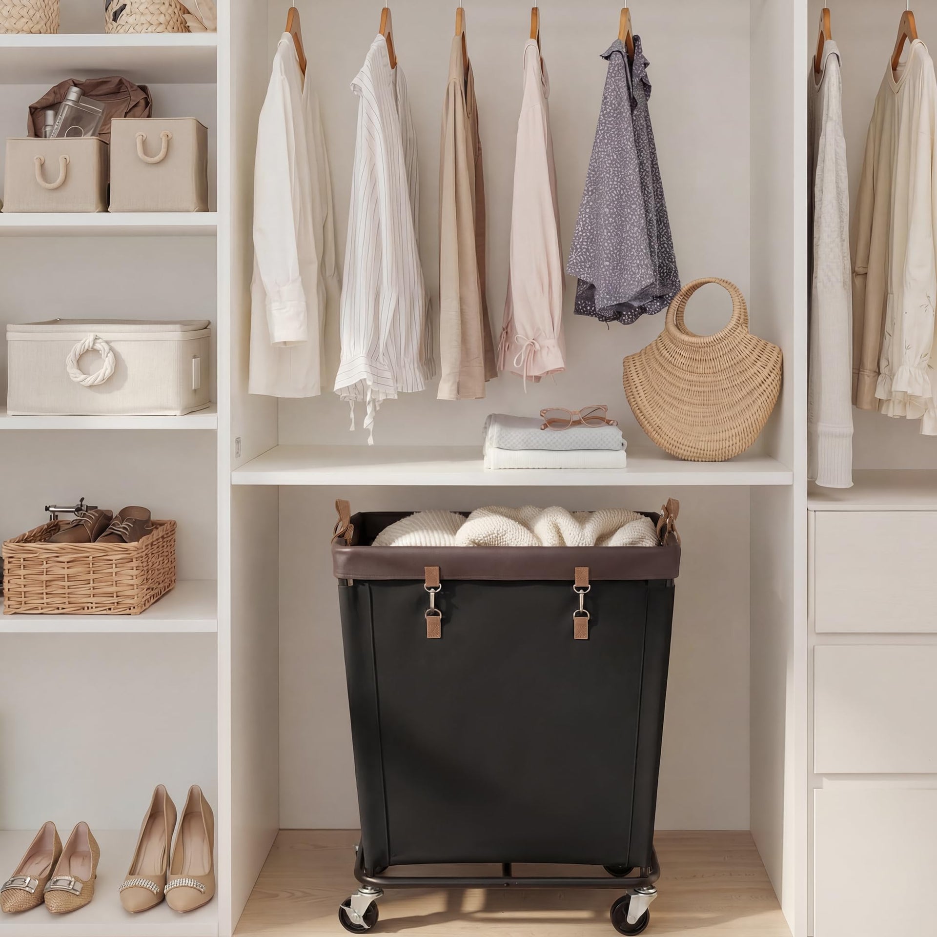 210L Laundry Basket with Wheels