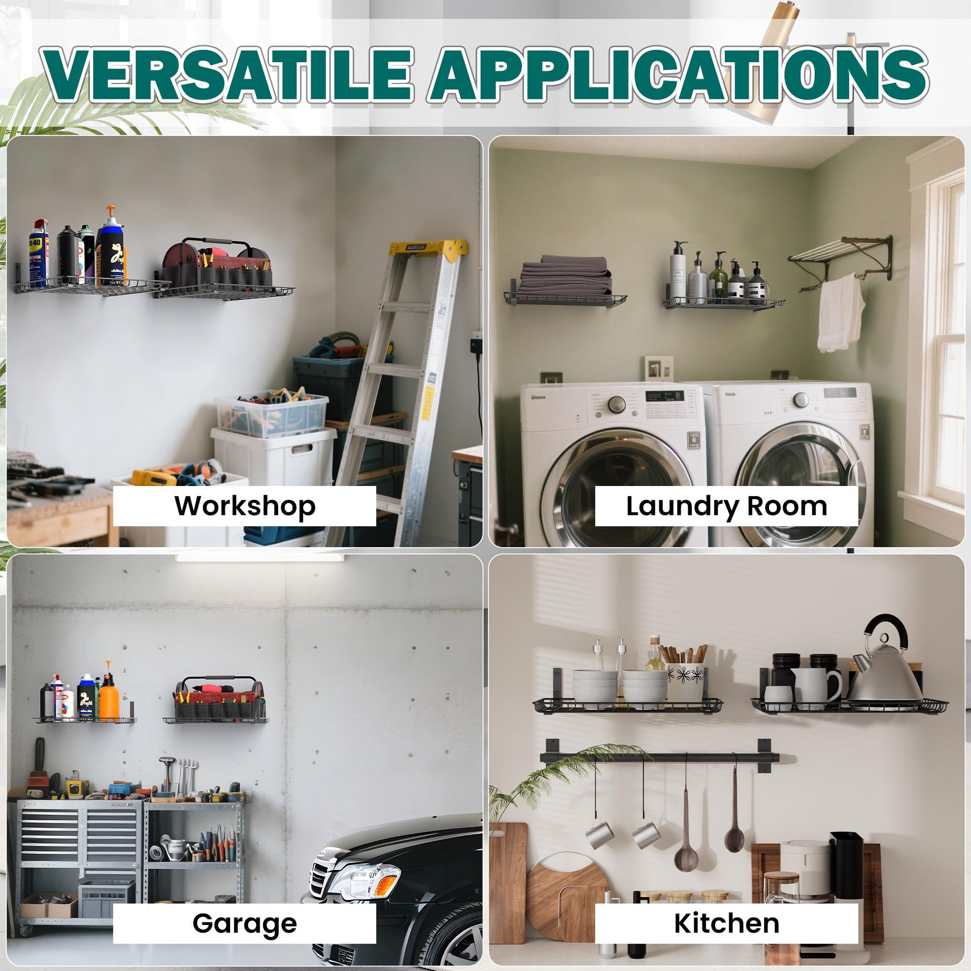 Garage Wall Shelves 12x18 Inch (2 Count)