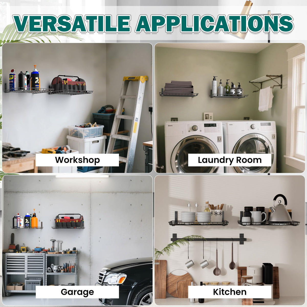 Garage Wall Shelves 12x18 Inch (2 Count)