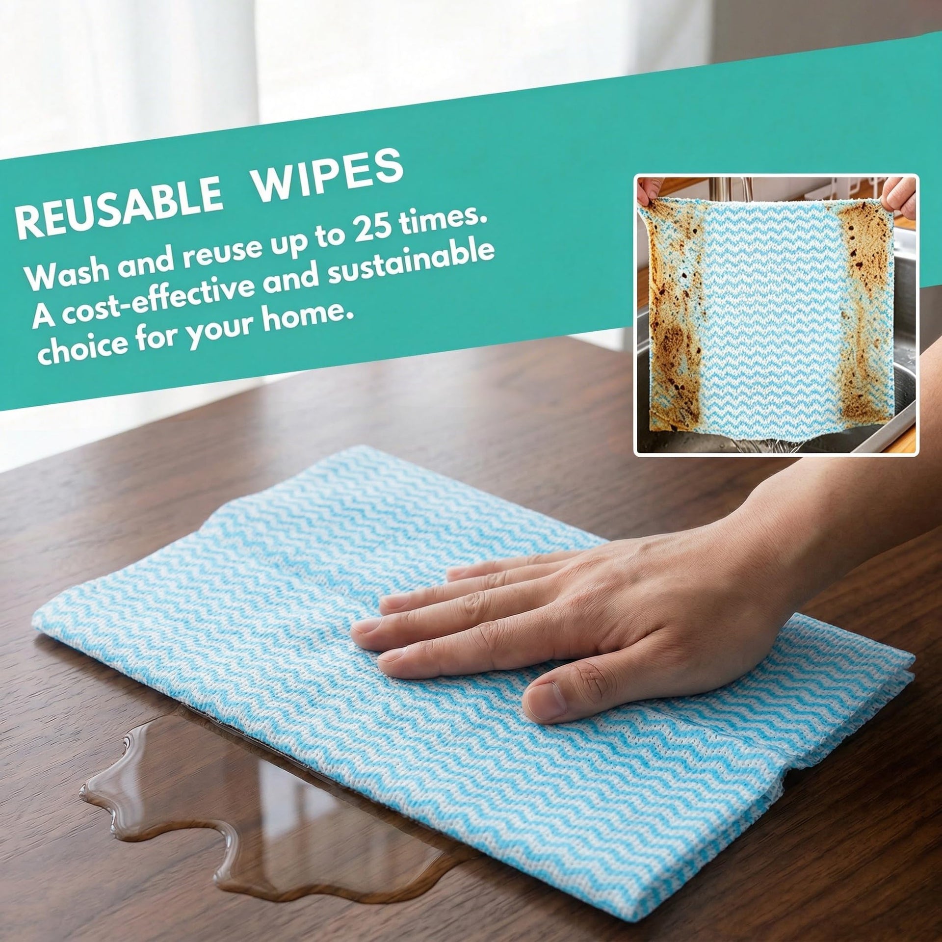 Disposable Dish Cloth and Cleaning Handi Wipes (100 Count) - ModHome Supplies