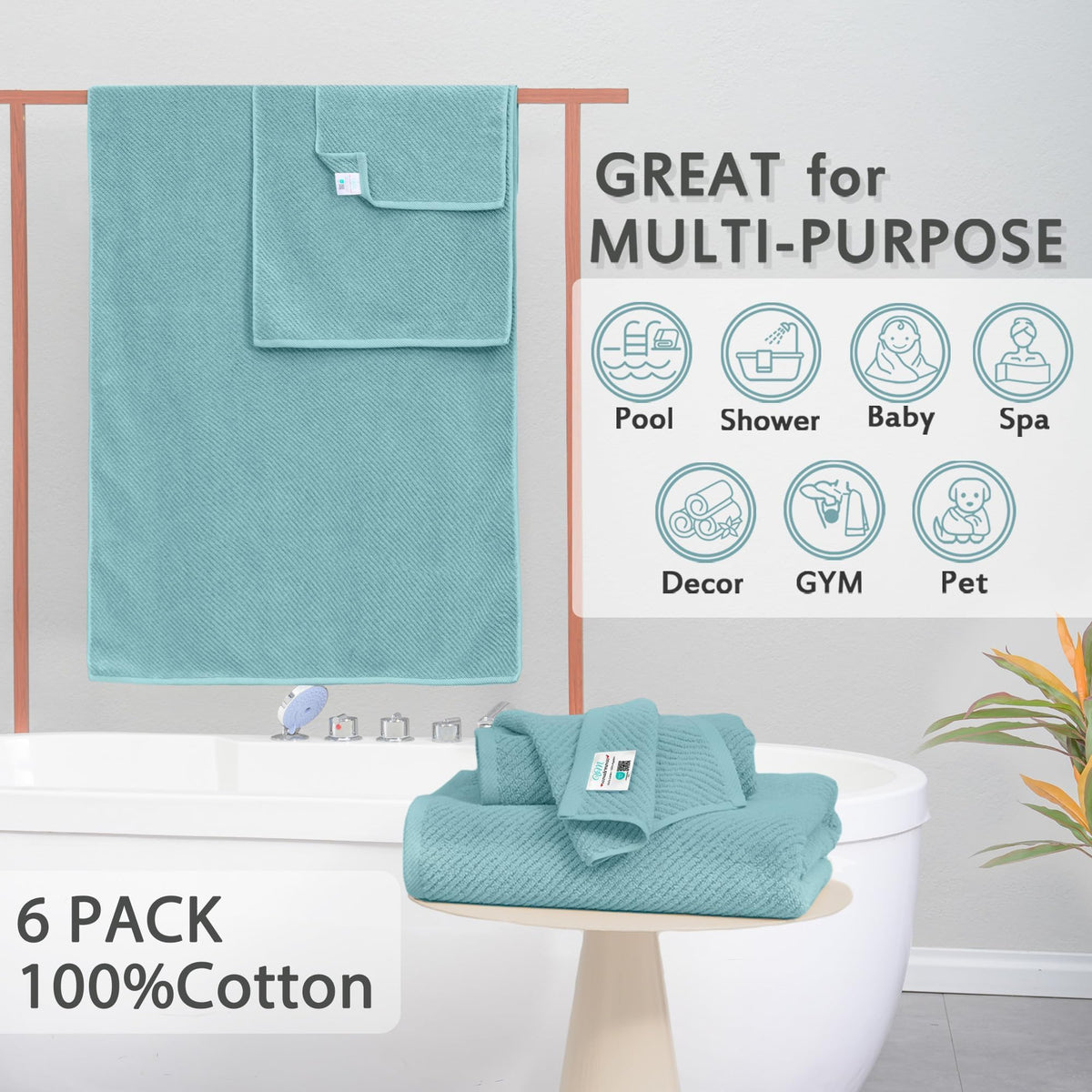 6PC Towel Set (6 Count)