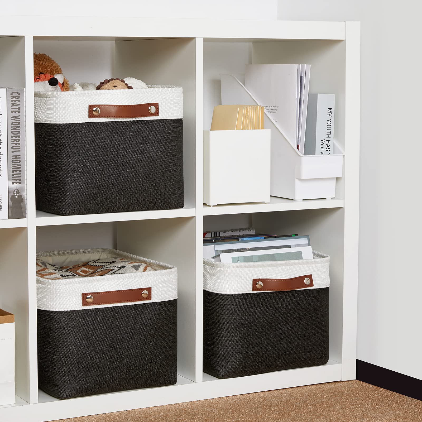 Canvas Storage Bin with Handles (3 Count)