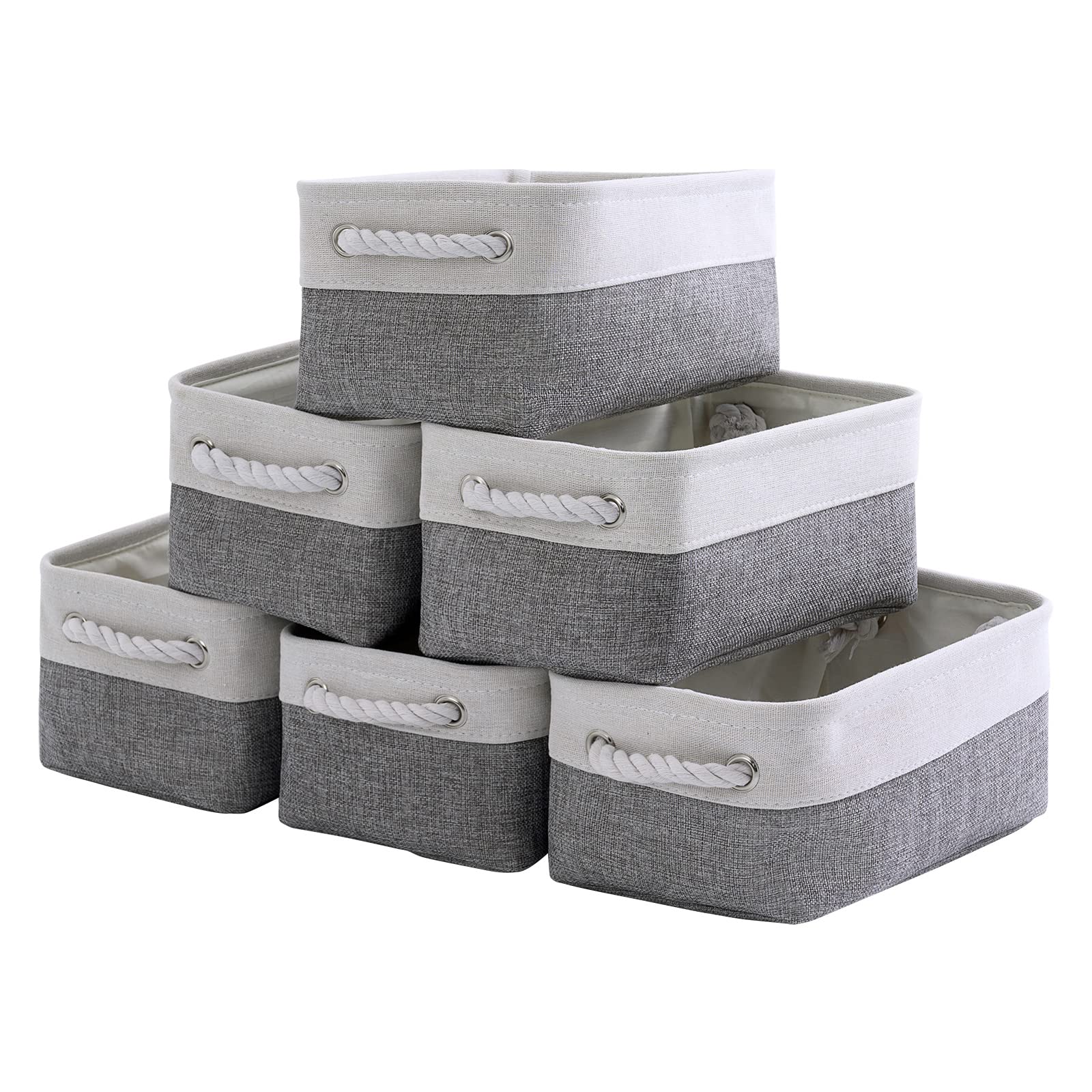 Small Storage Baskets for Organizing (6 Count)