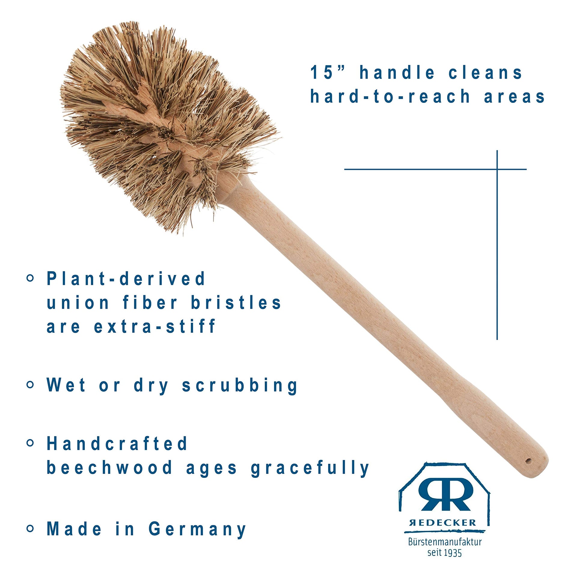 Union Fiber Toilet Brush with Untreated Beechwood Handle