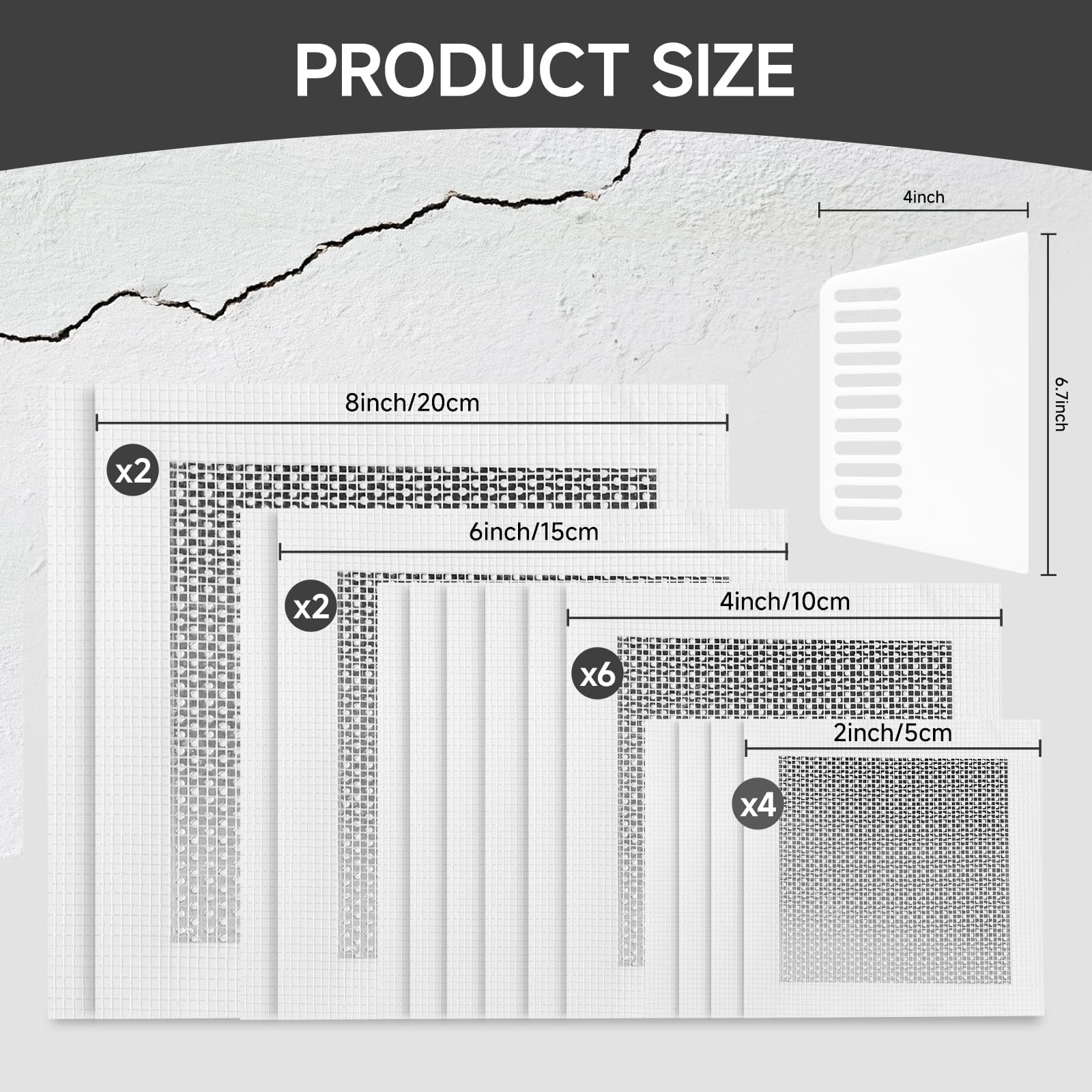19 PCS Wall Repair Patch Kit