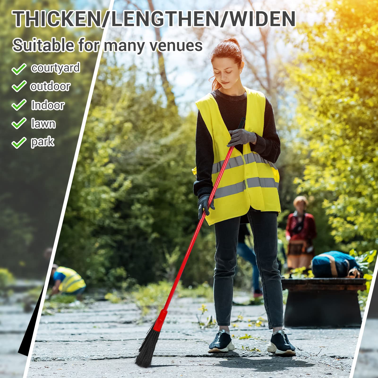 20 Pcs Heavy Duty Broom Commercial Outdoor Indoor (20 Count)