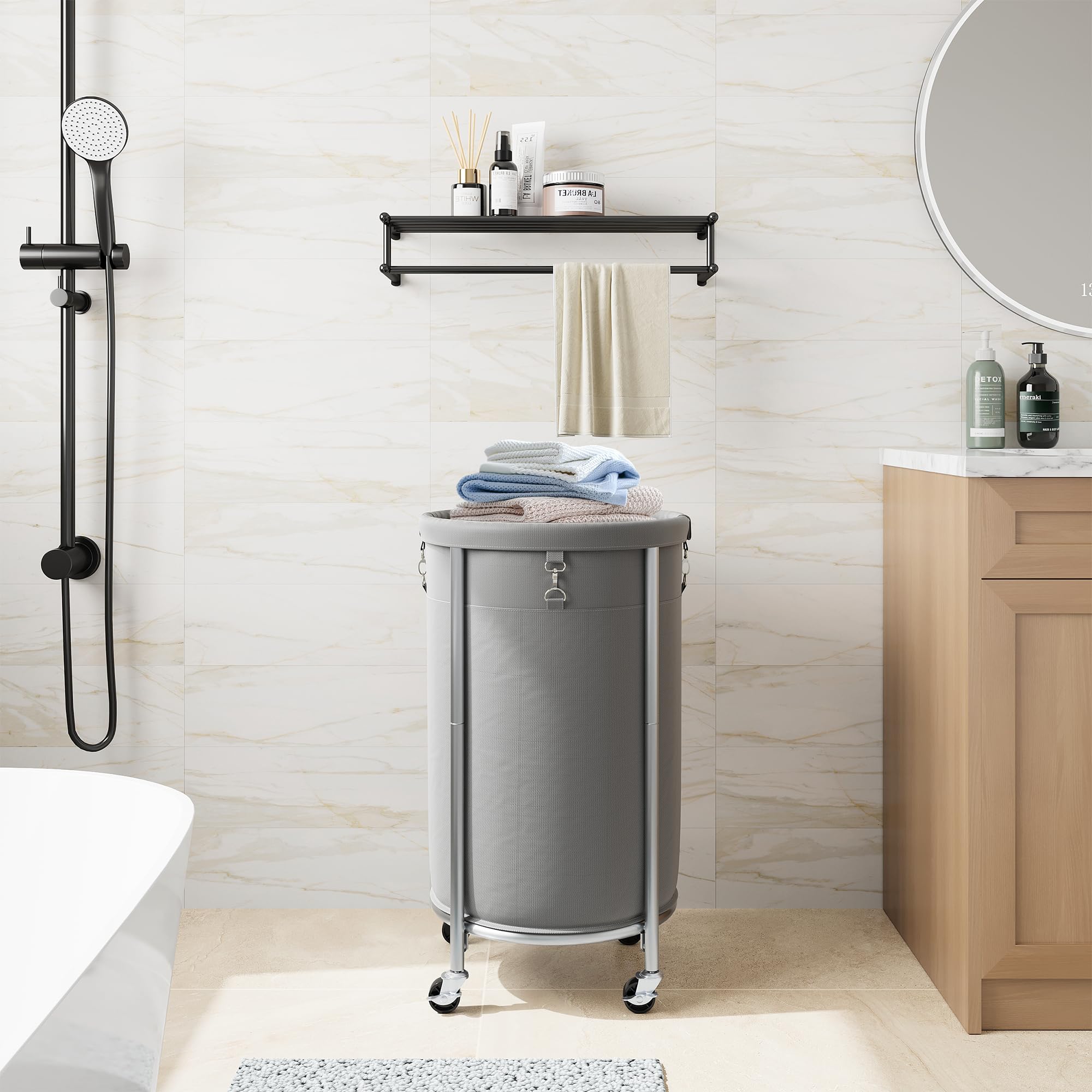Laundry Basket with Wheels