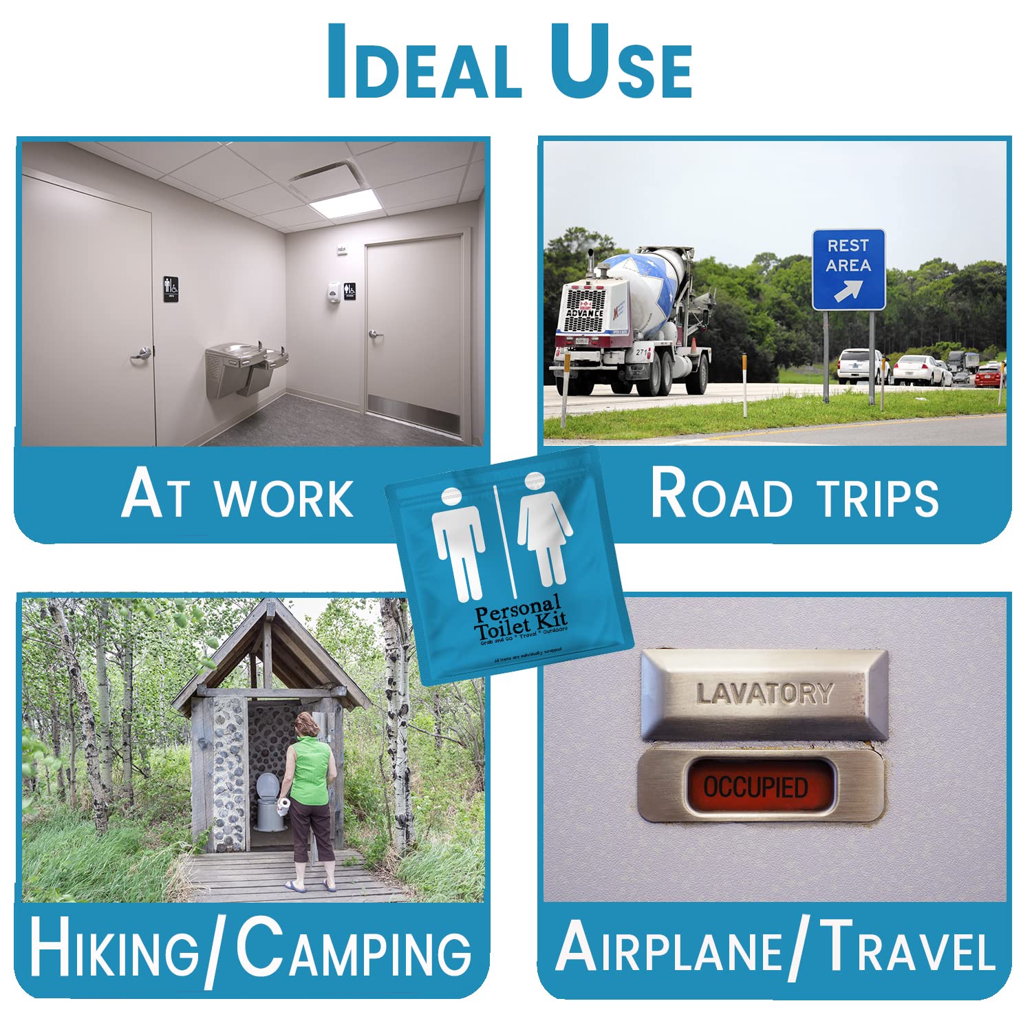 Personal Toilet Kit To Go (10 Count)