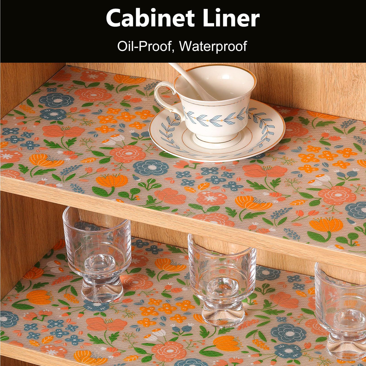Shelf Liner for Kitchen Cabinets (30 Sq Ft)
