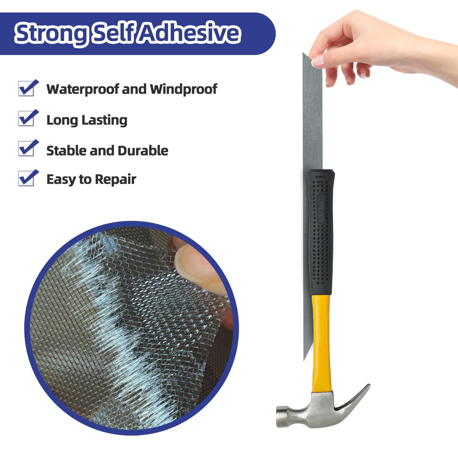 Black Window Screen Repair Tape (10 Foot)