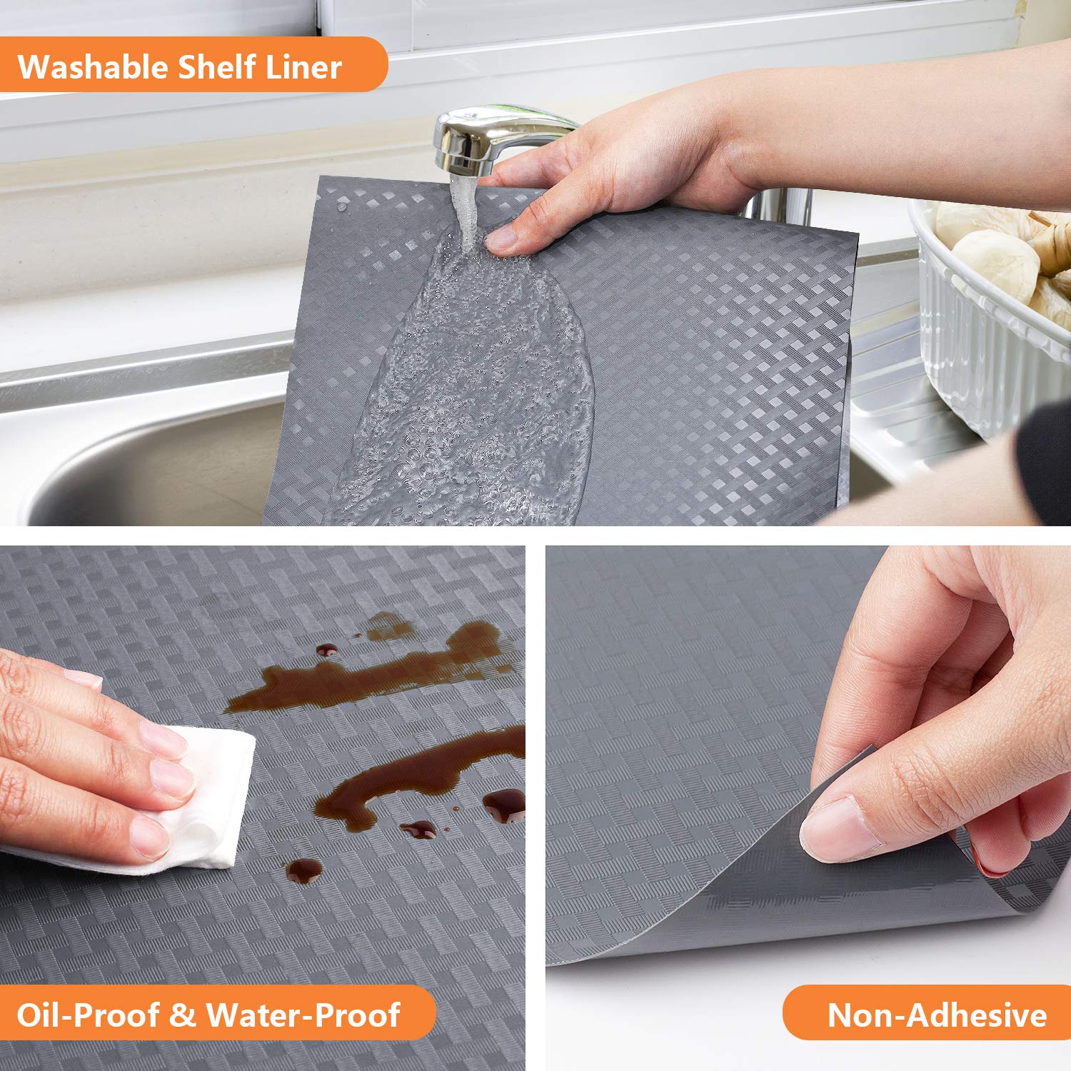 Shelf Liners for Kitchen Cabinets Non Adhensive