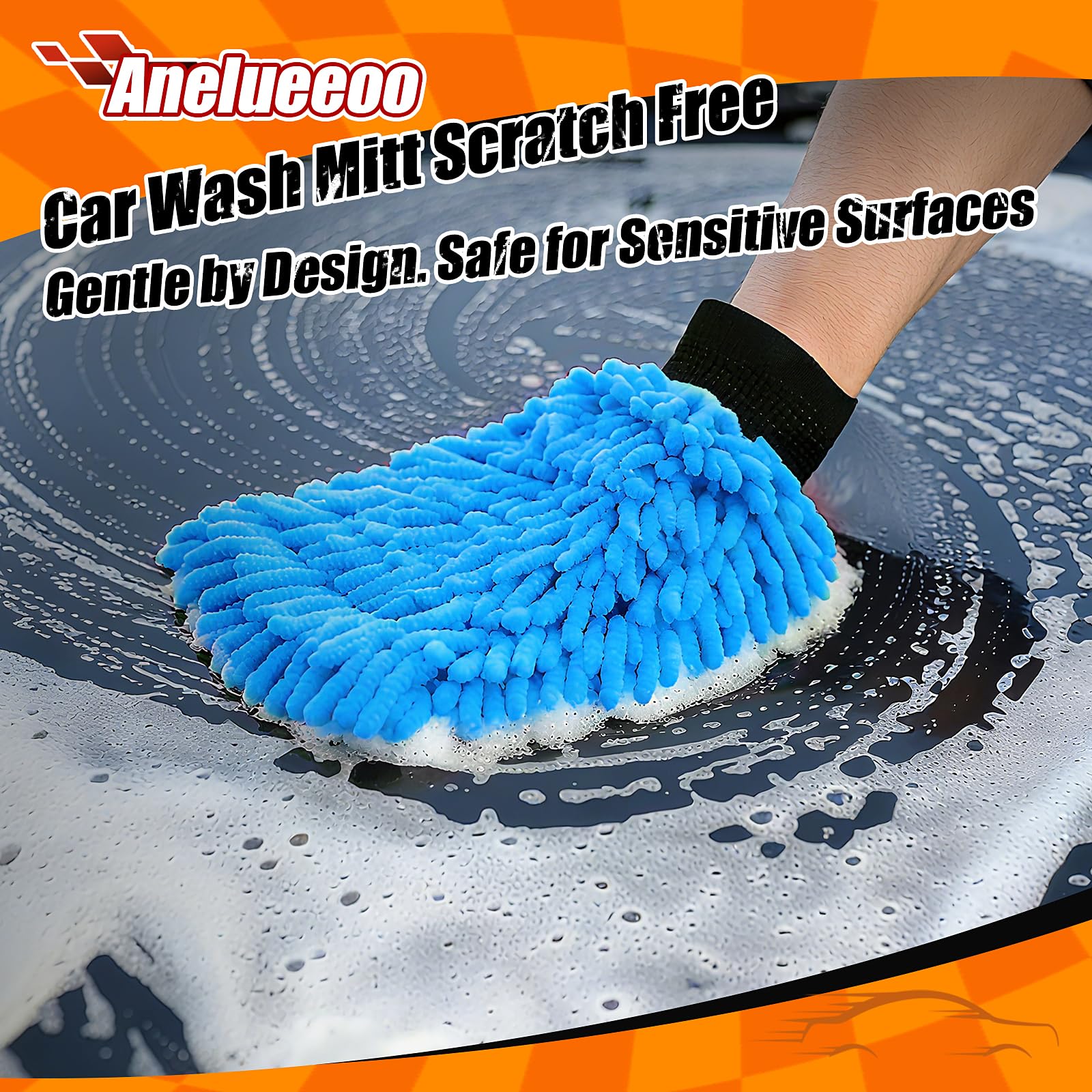 Car Wash Mitt Microfiber (4 Count)
