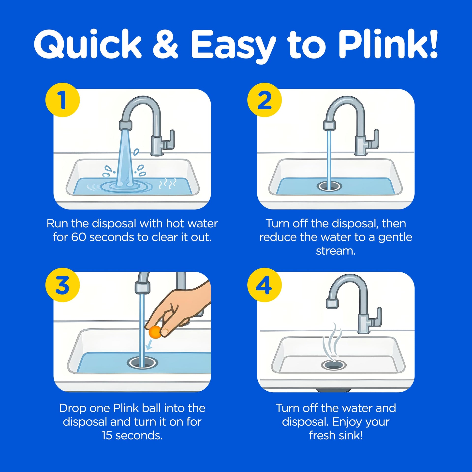 Plink Garbage Disposal Cleaner and Deodorizer (40 Count)