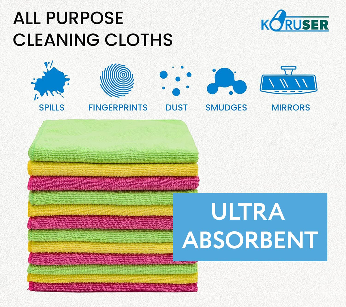 Microfiber Cleaning Cloths (12 Count)
