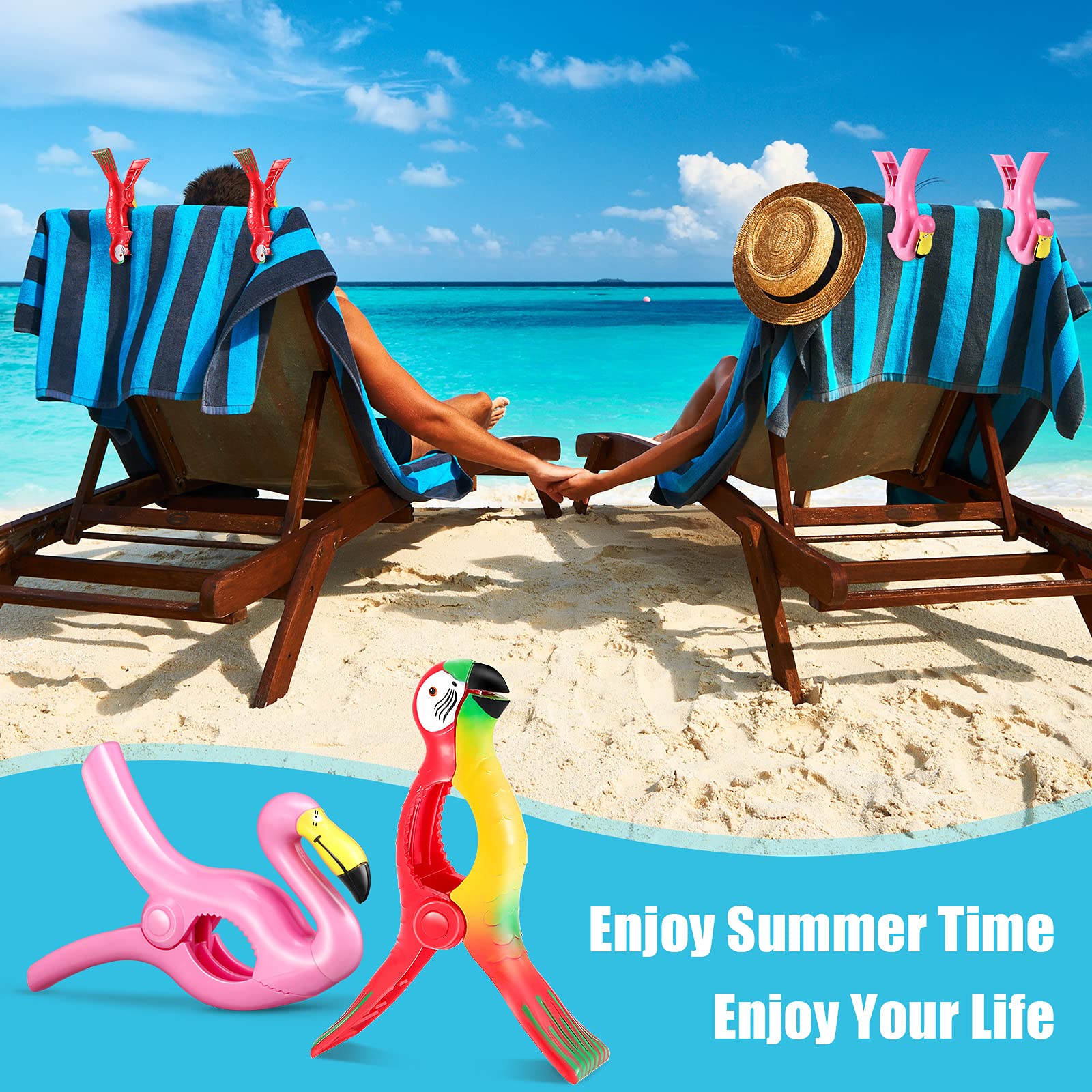 4 Pcs Beach Towel Clips (4 Count)
