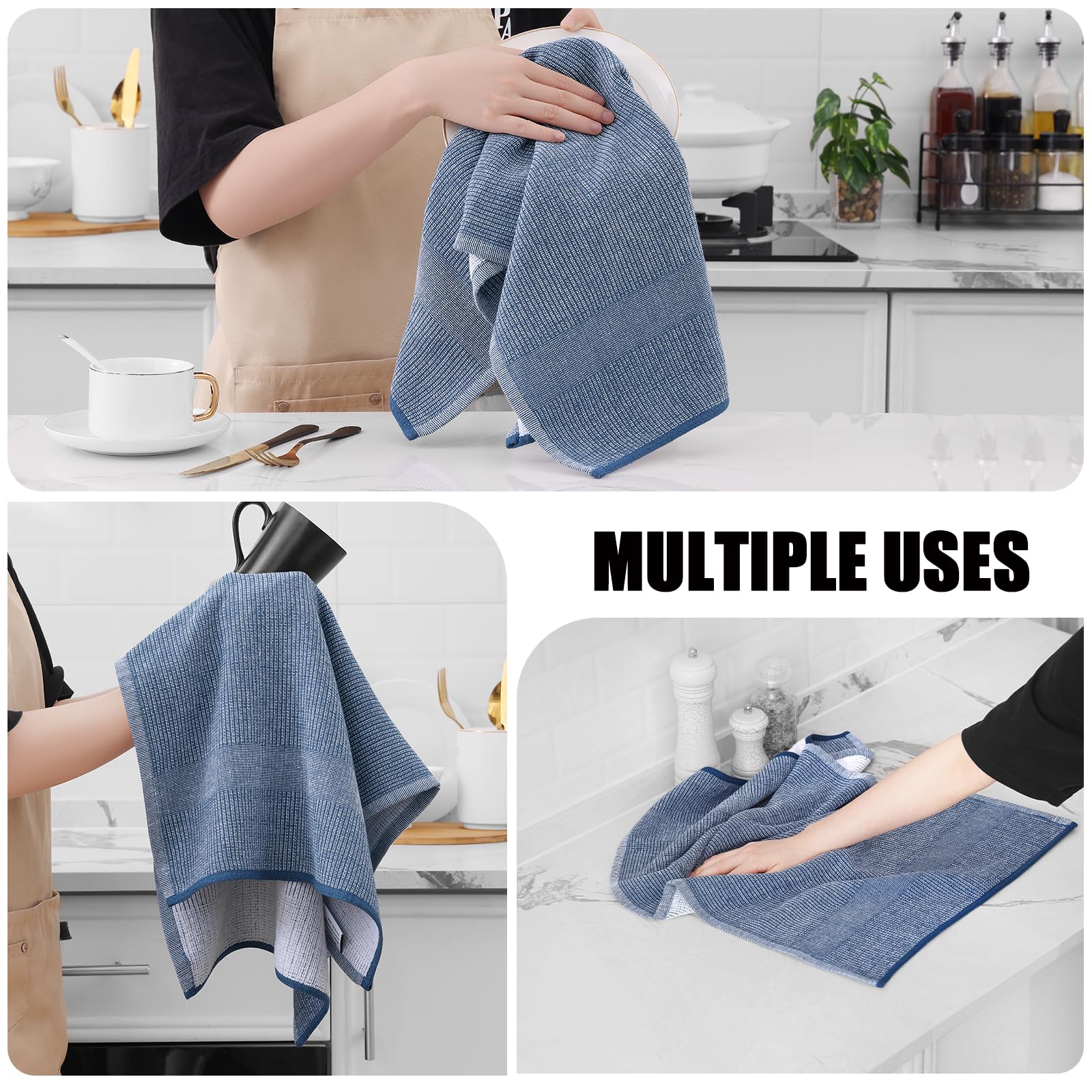 380 GSM Cotton Premium Kitchen Towels 12 Pack (12 Count)