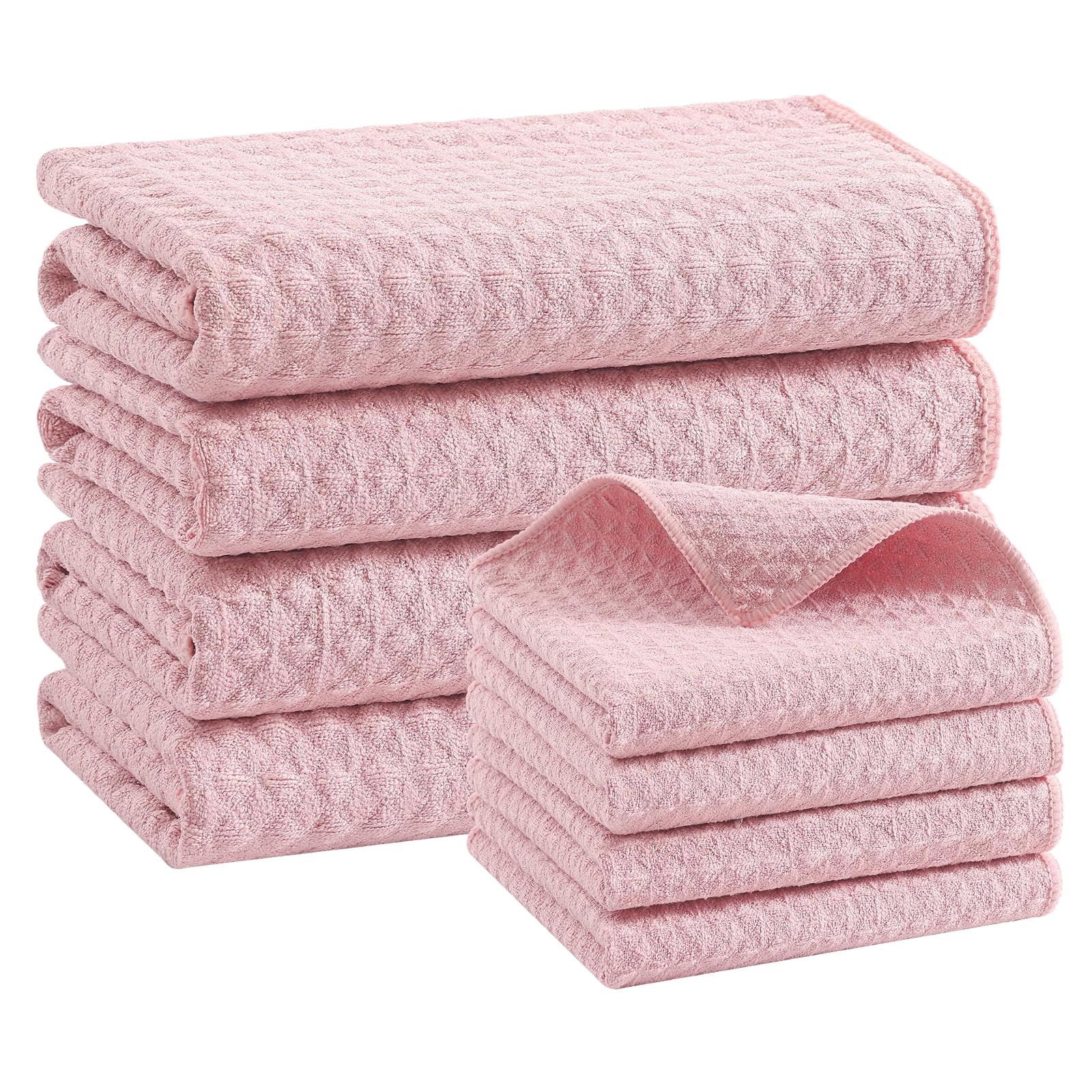 Microfiber Kitchen Towels and Dishcloths Sets (8 Count)