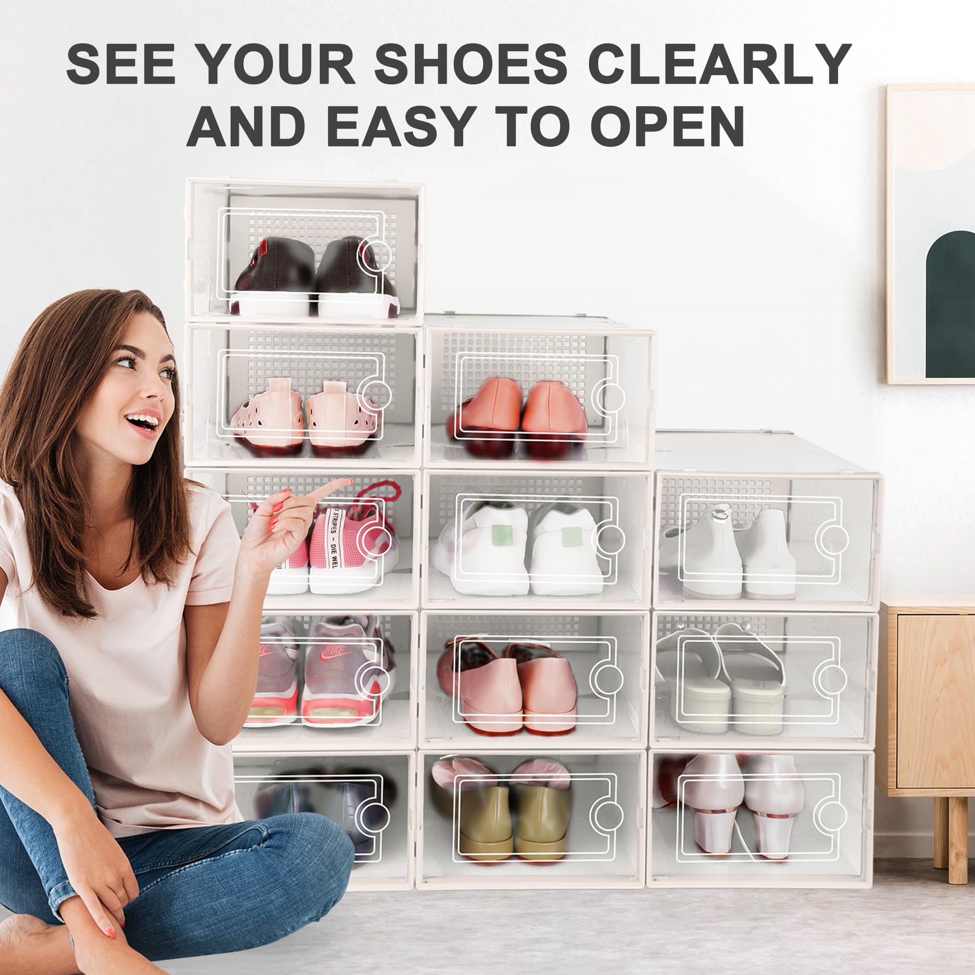 12 Pack Large Shoe Boxes (12 Count)