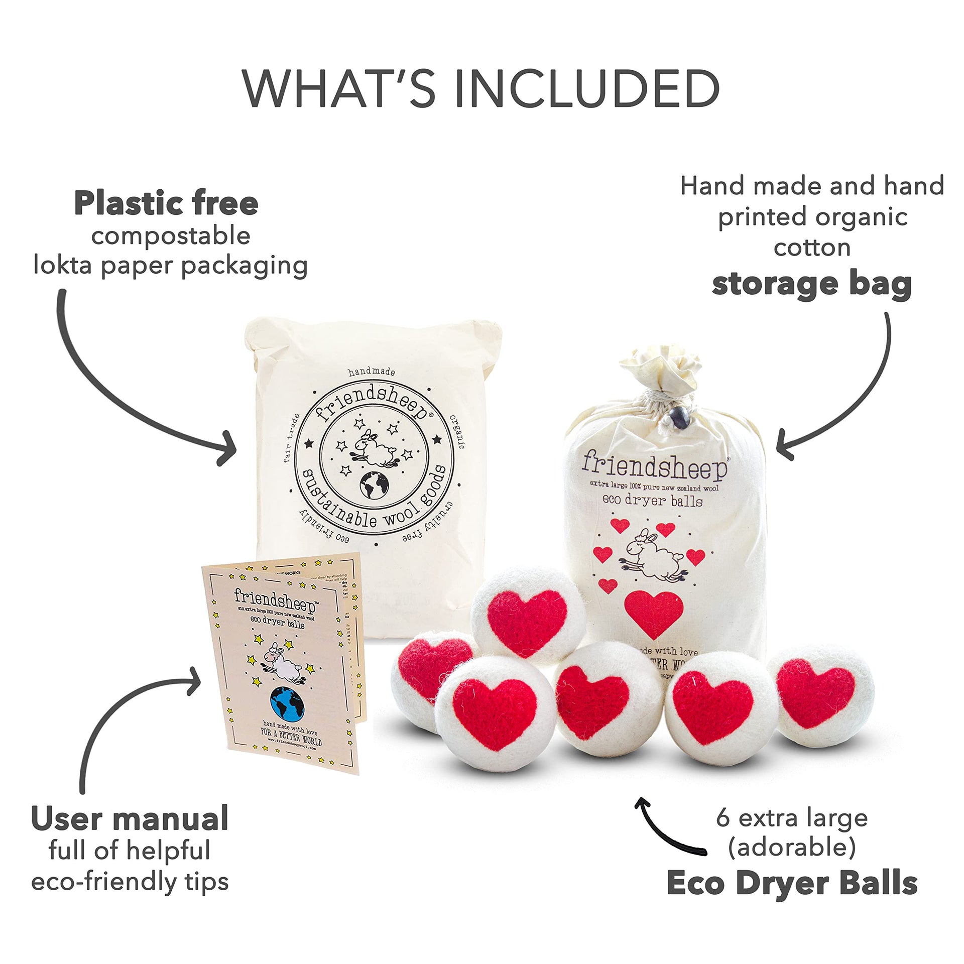 Wool Dryer Balls (6 Count)