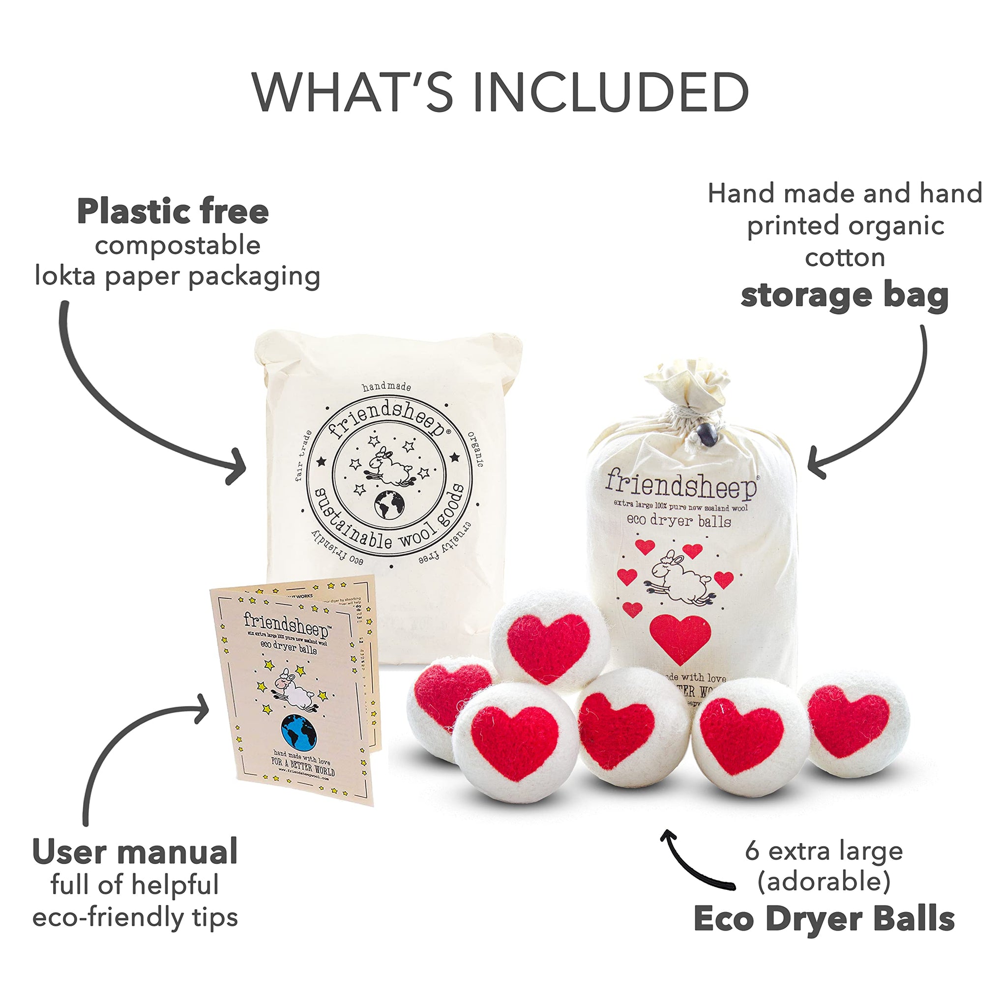 Wool Dryer Balls (6 Count)