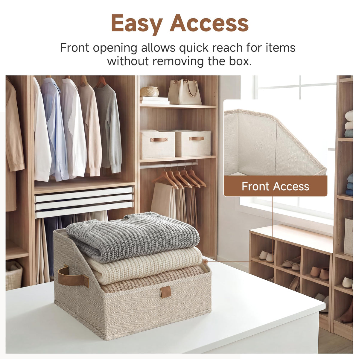 Closet Storage Bins Trapezoid (3 Count)