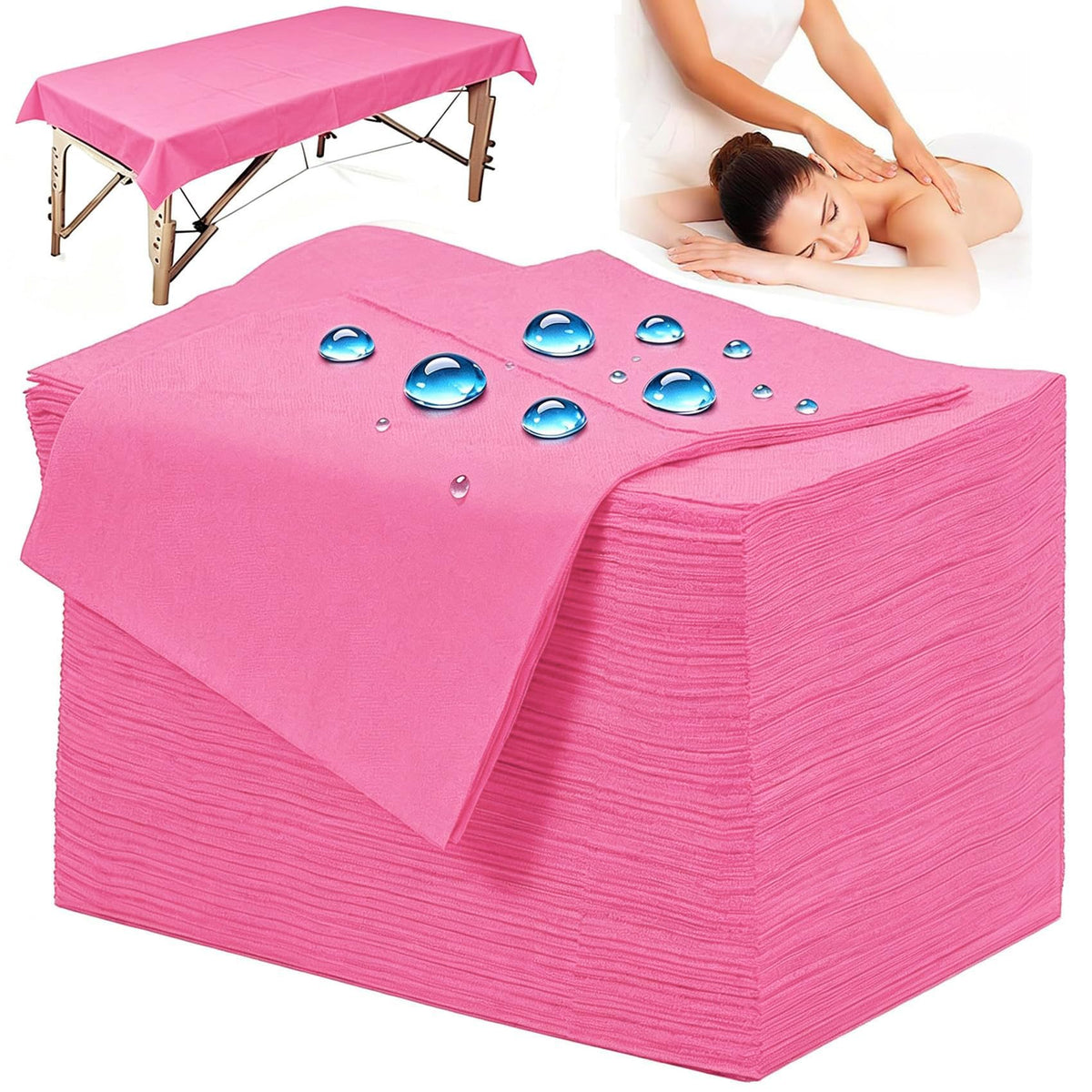 50 PCS Massage Table Sheet Disposable Spa Bed Cover 75"x31" Oil (50 Count)