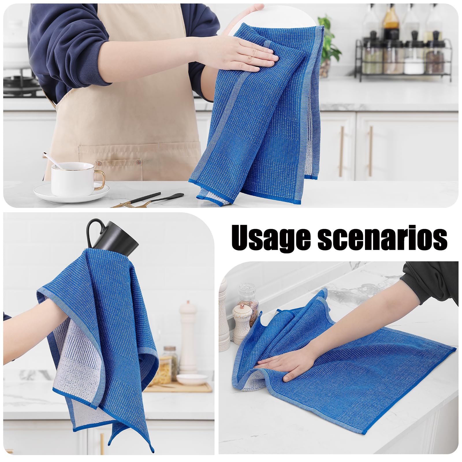 380 GSM Cotton Premium Kitchen Towels 8 Pack (8 Count)