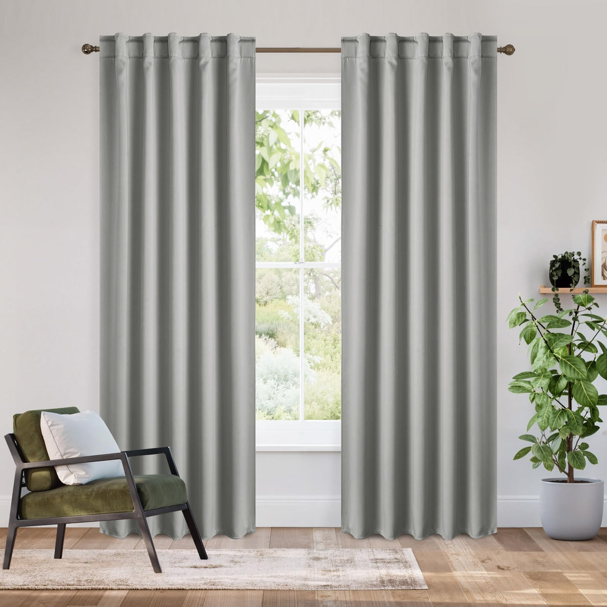 Bedroom Blackout Curtains 80 inches Long (2 Count)
