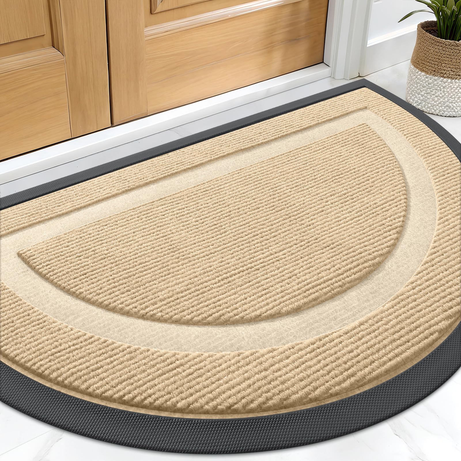 Half Circle Front Door Mat Outside 29.5x17 All