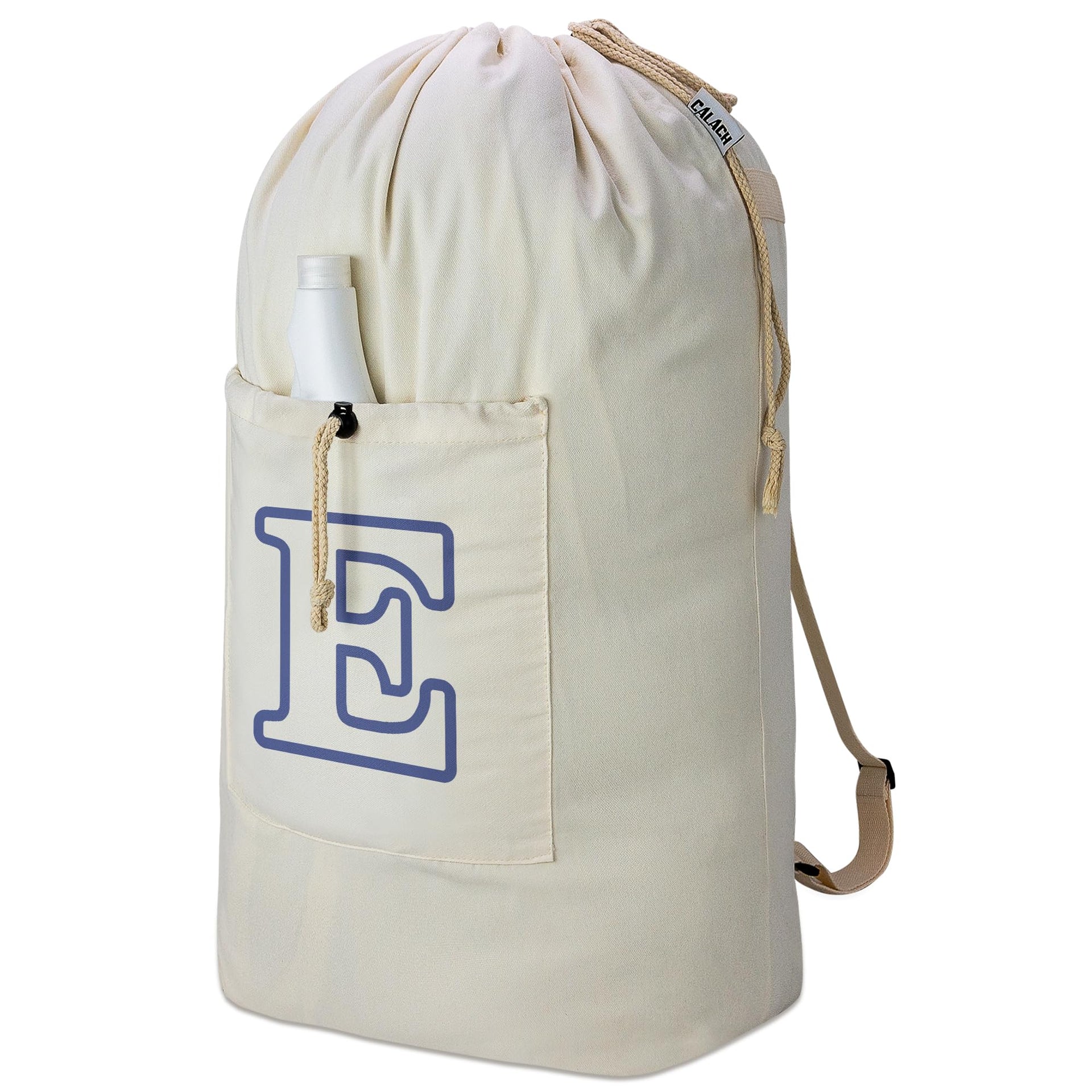 Laundry Bag Backpack Personalized Initial Canvas Laundry Bag