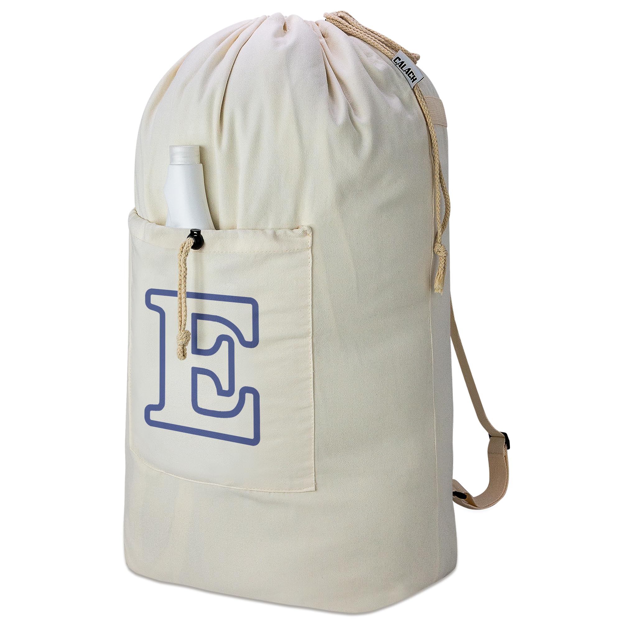 Laundry Bag Backpack Personalized Initial Canvas Laundry Bag