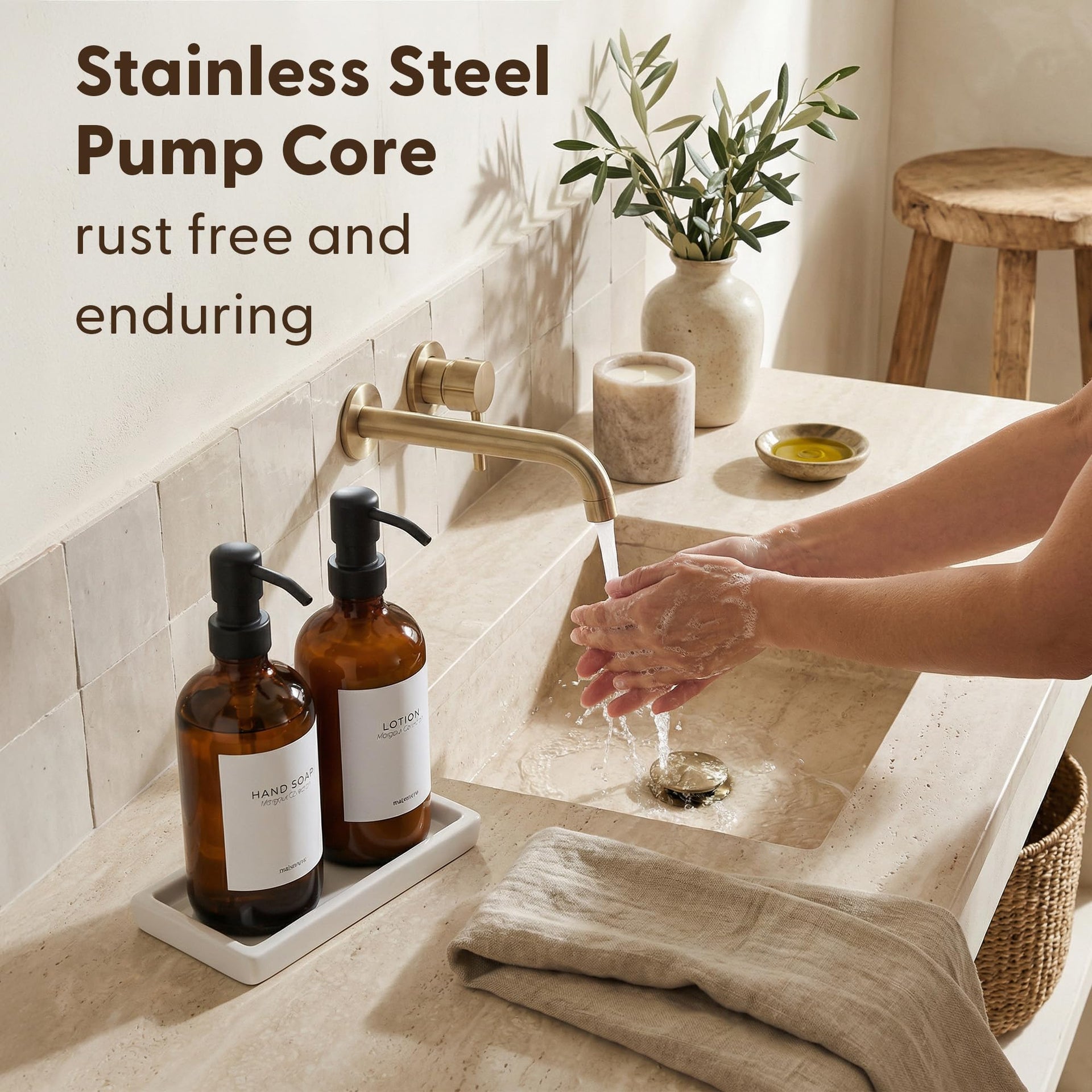 Bathroom Soap Dispenser Set (3 Count)