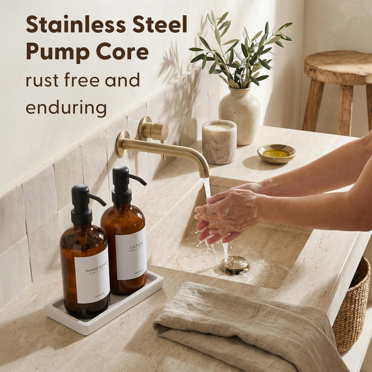 Bathroom Soap Dispenser Set (3 Count)
