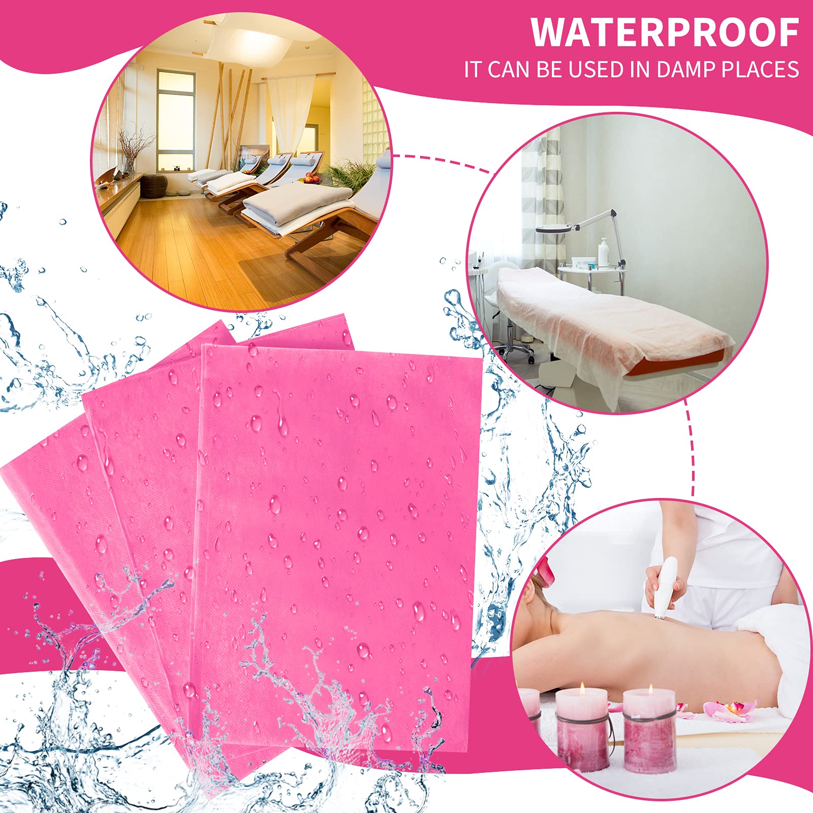 100 Pcs 31.5 x 71 Inch Disposable Bed Sheets Oil