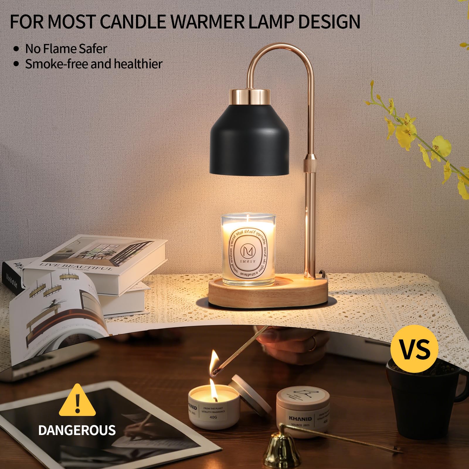 Candle Warmer Lamp with Dimmer and Timer