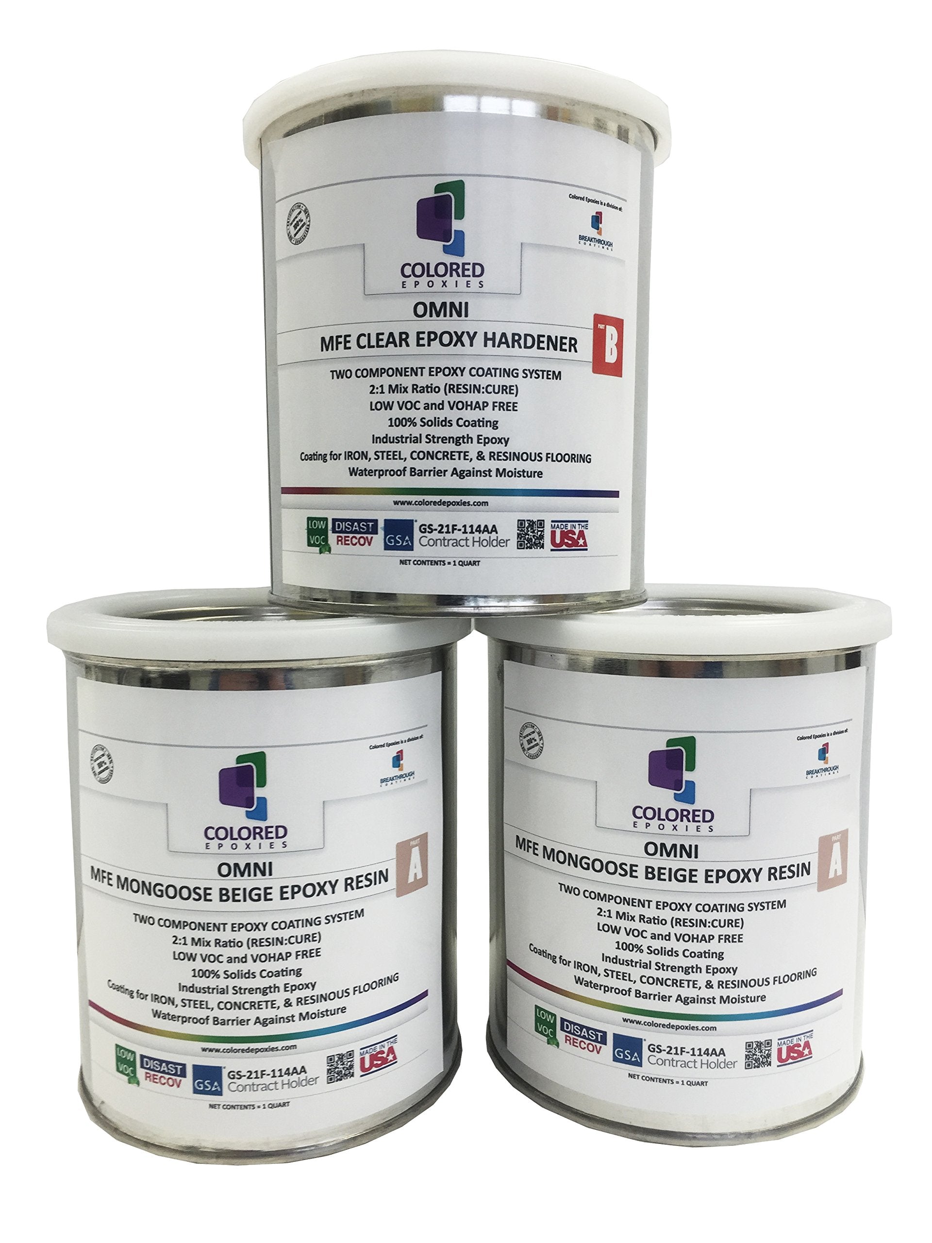 Coloredepoxies 10010 Light Beige Epoxy Resin Coating Made with Beautiful and Vibrant Pigments