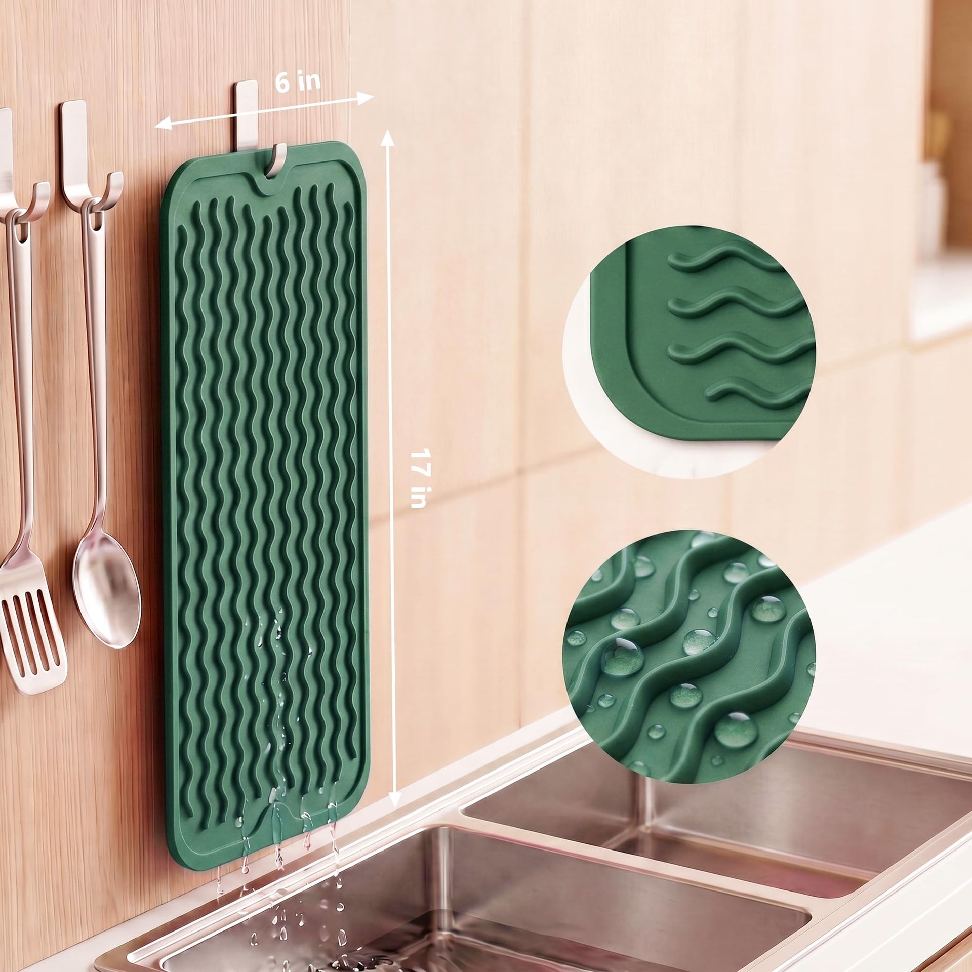 Silicone Dish Drying Mat for Multiple Usage
