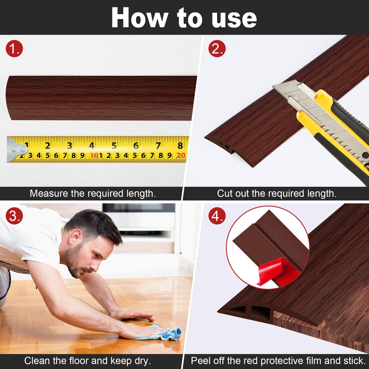 Carpet Floor Transition Strip (3.3 Foot)