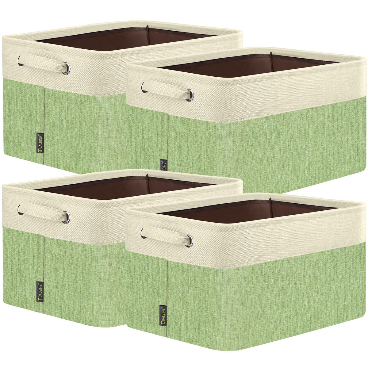 4 Pack Fabric Closet Storage Bins for Shelves (4 Count)
