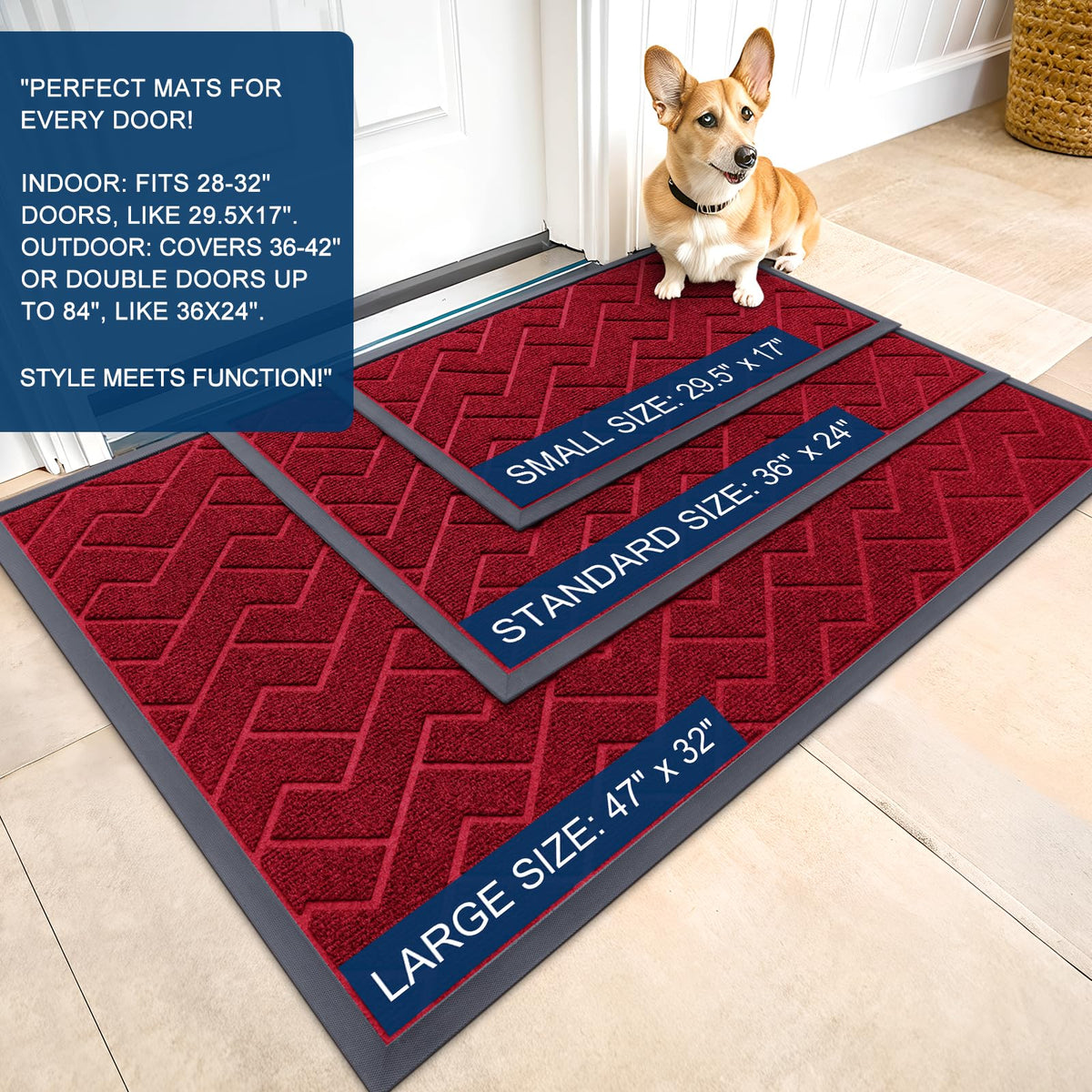 Front Door Mat Outside 47x23