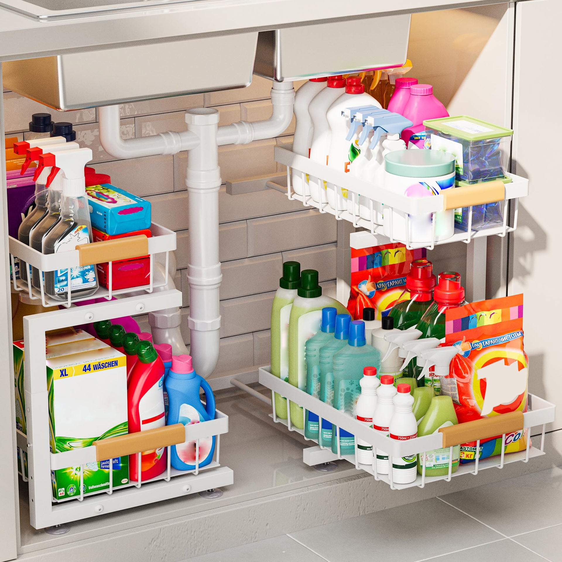 2 Pack Under Sink Organizers and Storage (2 Count)