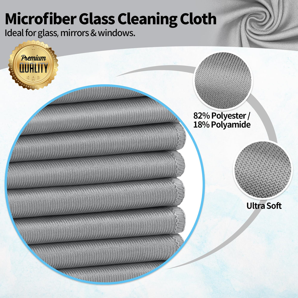 Microfiber Cleaning Cloth (12 Count)