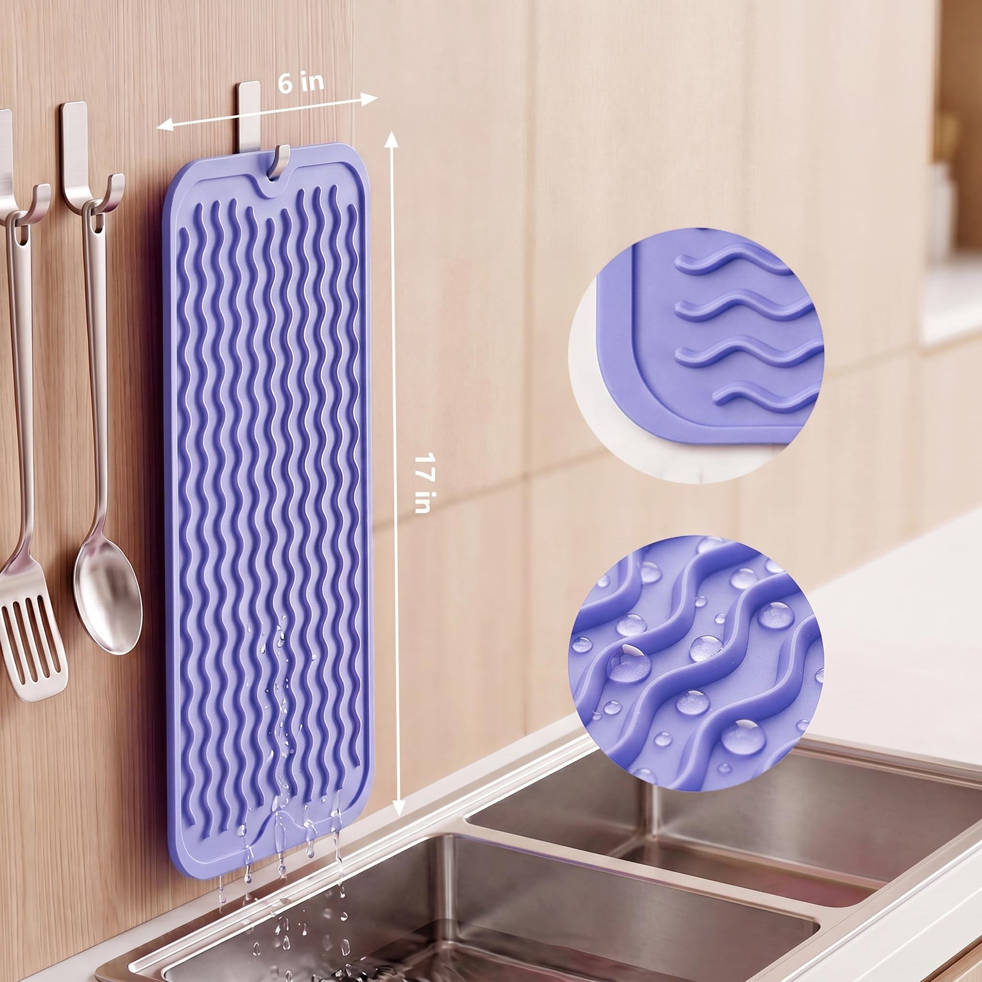 Silicone Dish Drying Mat for Multiple Usage