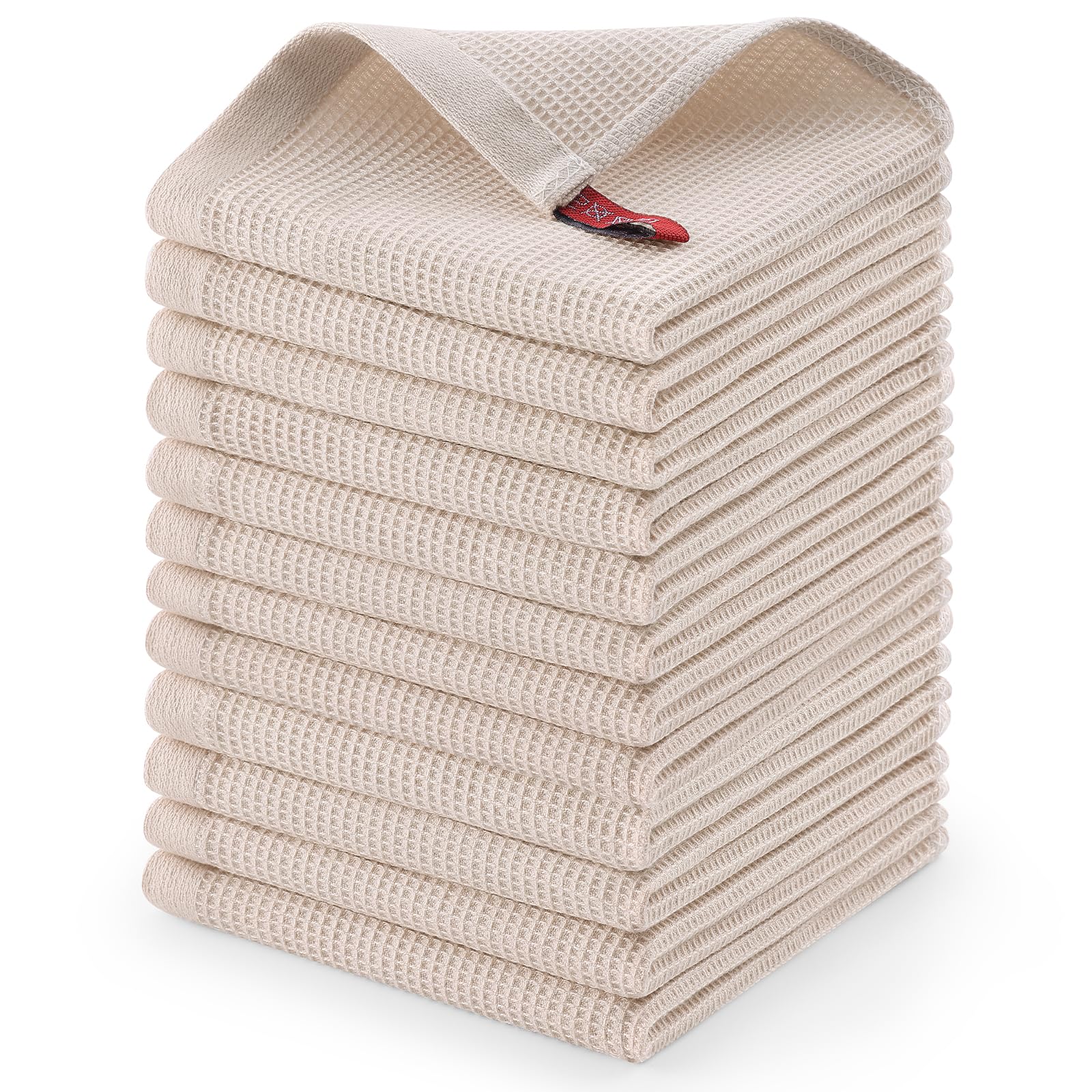 100% Cotton Waffle Weave Dish Cloths (12 Count)