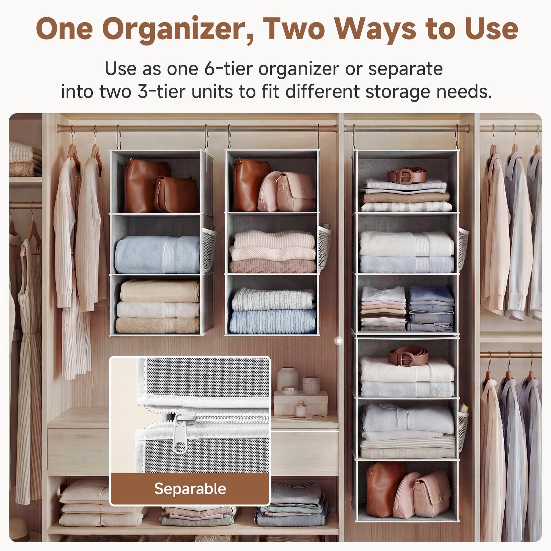 6 Shelf Closet Organizers